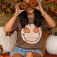 Leopard Pumpkin Smiley Tee