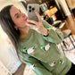 Mallard Duck Sequin Corded Crews