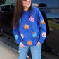 Jack-o’-lantern Sequin Corded Crews