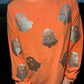 Orange Glitter Ghost Corded Crew