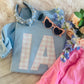 IA Pink Gingham State Sweatshirt/Tee