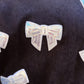 Black/Silver Sequin Bow Corded Crew