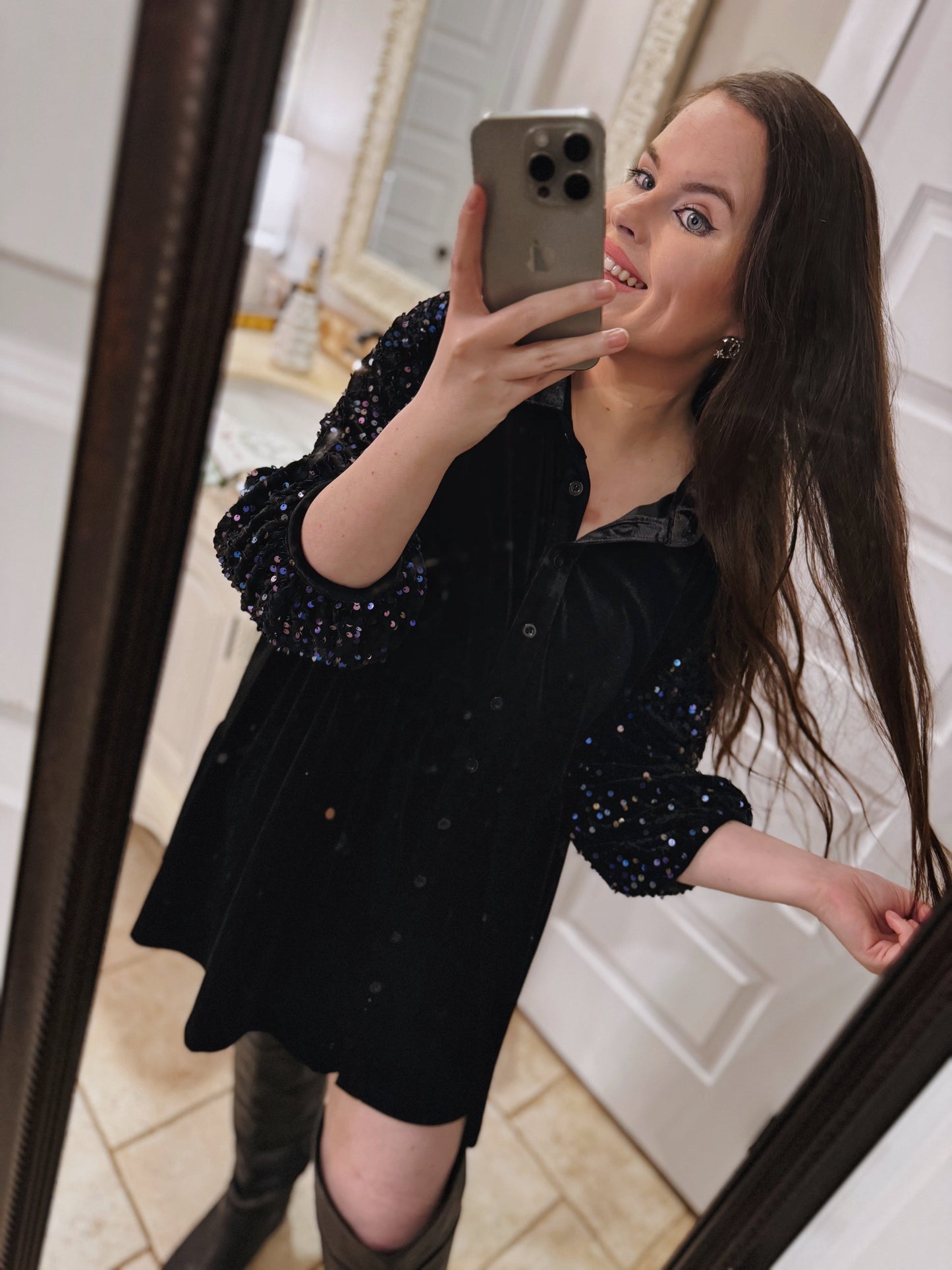 Velvet + Sequin Tunic/Dress