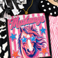 Mustangs Pink Stripe Preppy Tee