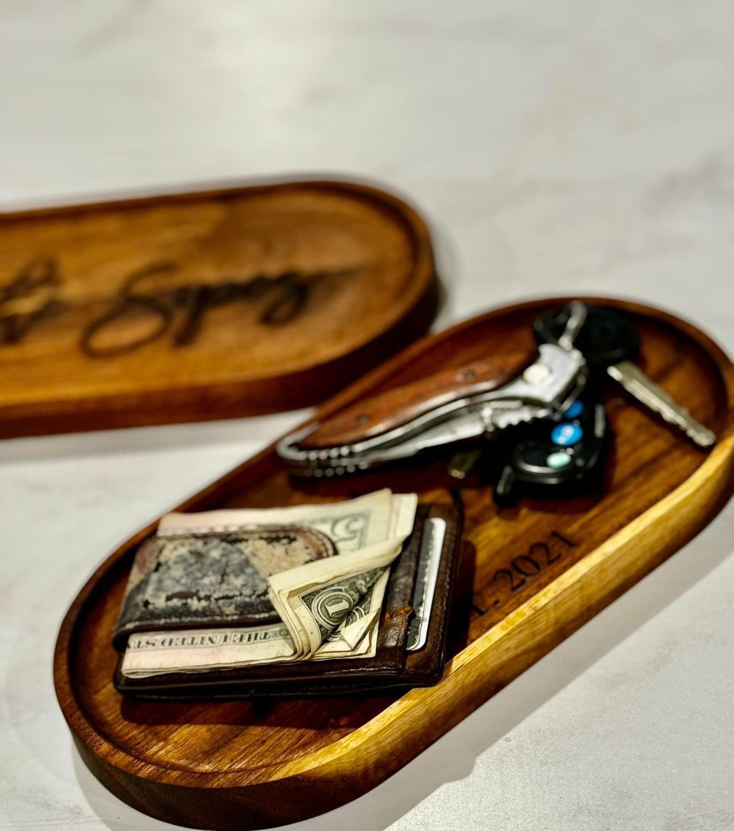 Catch All Engraved Personalized Trays