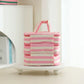Striped Makeup Multi-Zipper Bag *PRE ORDER*