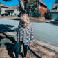 Autumn Vibes Top (Brown Check & Stripe)