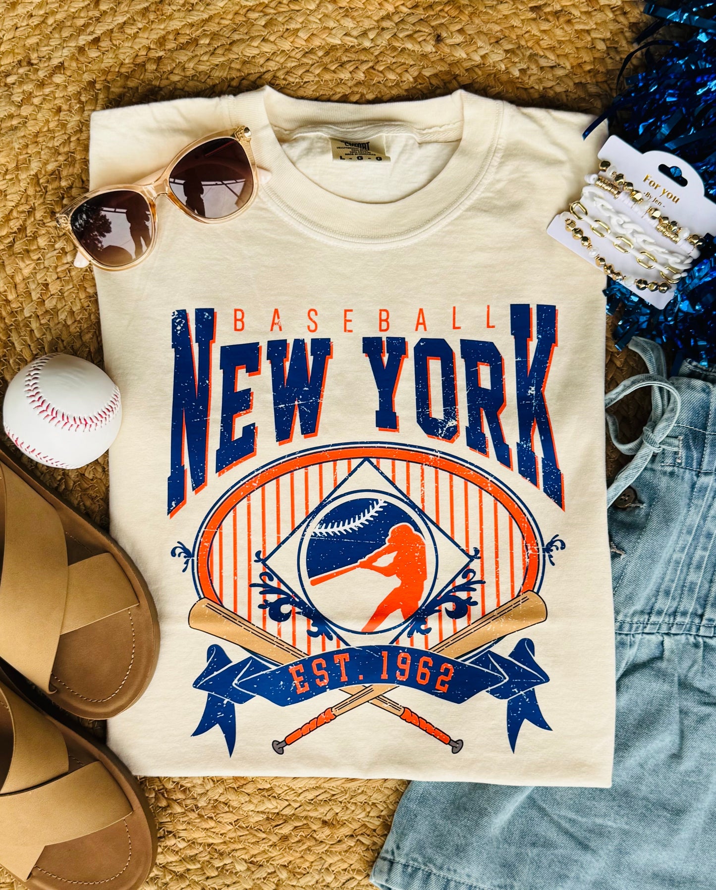 New York MLB Orange Tee