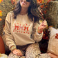 Fall Leaves & Bows Embroidered Sweatshirt