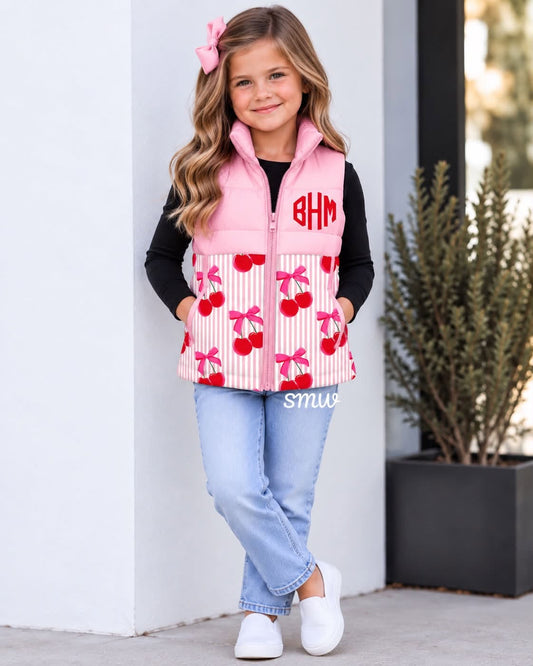Youth Checkered Puffer Vest - Completely Customizable