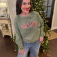 Merry Sequin Corded Crew
