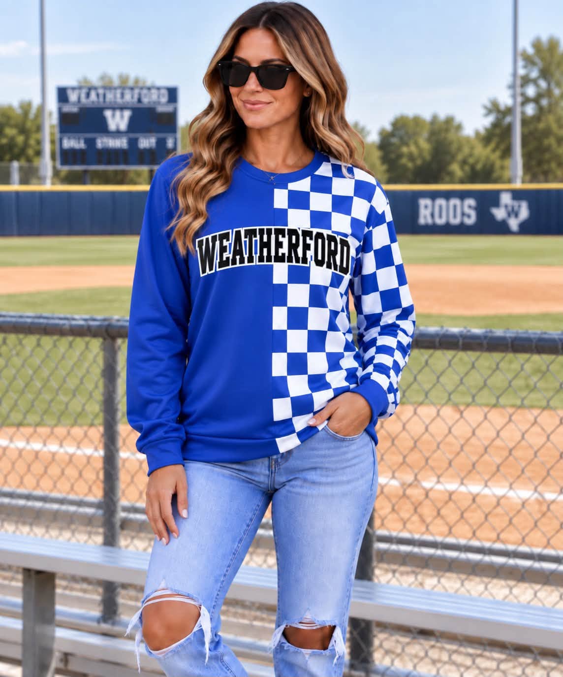 Adult Custom Split Crewneck Sweatshirt - French Terry Lining