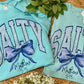 Salty Blue Bow Tee/Sweatshirt