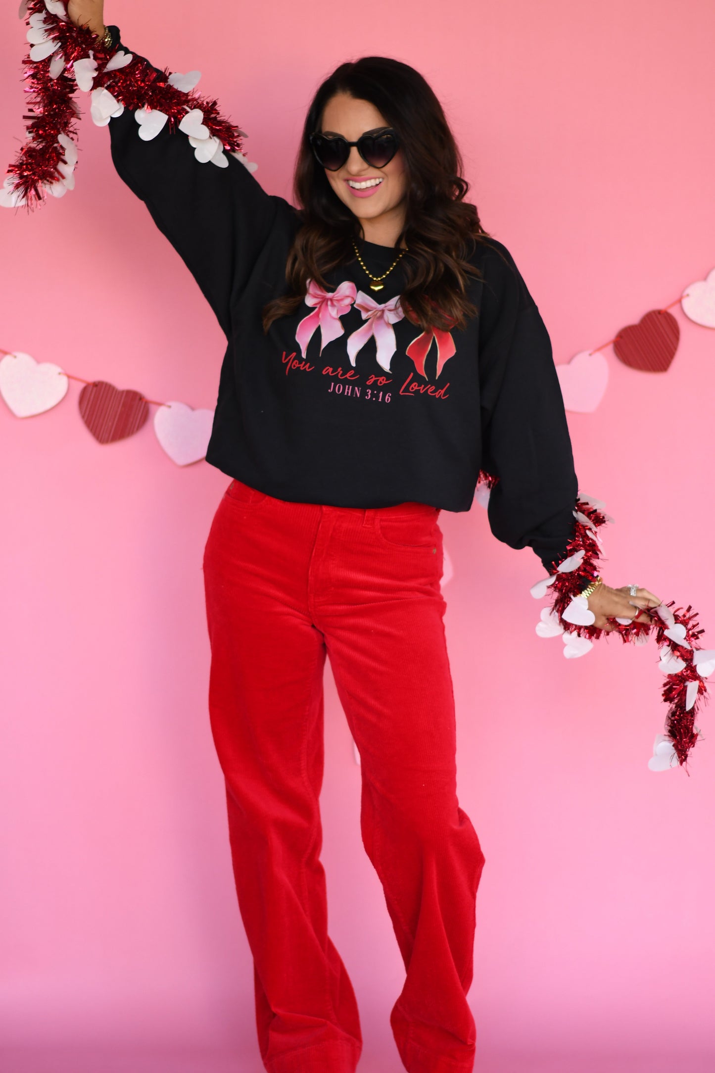 You Are So Loved Three Bows Sweatshirt