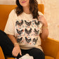 Floral Chickens Tee