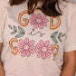 God Is Good Floral Tee