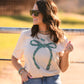 Turquoise Bow Tee
