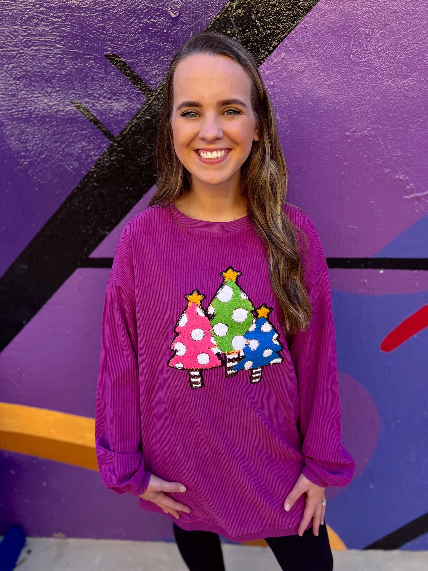 Chenille Tree Corded Crew
