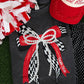 Texas Tech Checkered Pearl Bow Tee