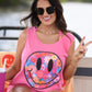 Neon Floral Smiley Tank/Tee