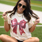 Cardinal Shiny Bow Tee