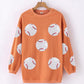 (MULTI COLOR) Sequin Baseball Corded Crews