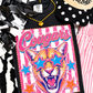 Cougars Pink Stripe Preppy Tee
