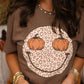 Leopard Pumpkin Smiley Tee