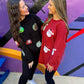 Sequin Santa Corded Crew