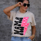 Mama Checkered Bolt Tee
