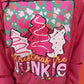 RTS Pink Christmas Tree Junkie Corded Crew