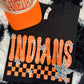 Checkered Faux Glitter Stars School Spirit Custom Tee