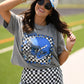 Checkered Royal Helmet Tee