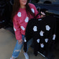 Ghost Bow Sequin Corded Crews