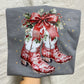 Vintage red boot design tee / sweatshirt