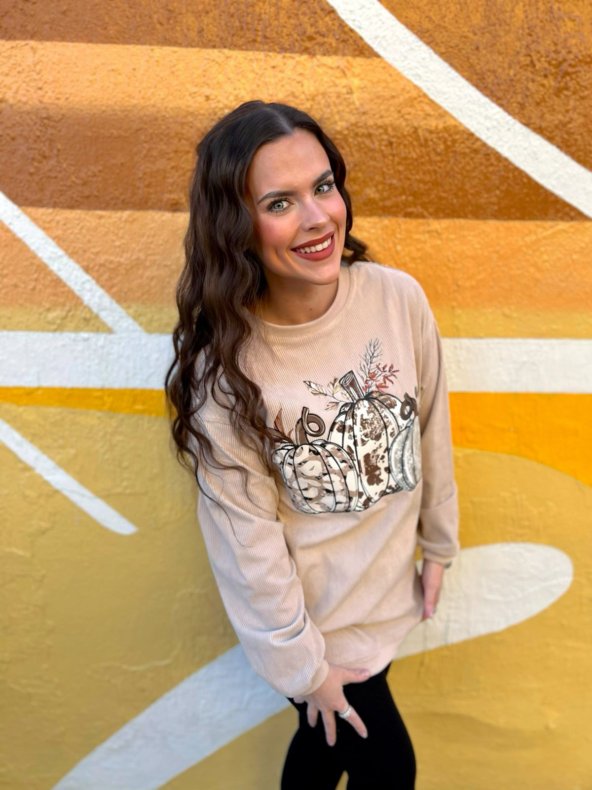 RTS Brown Pumpkin Corded Crew