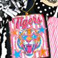 Tigers Pink Stripe Preppy Tee