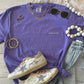 Grape Dainty Mama Embroidered Tee