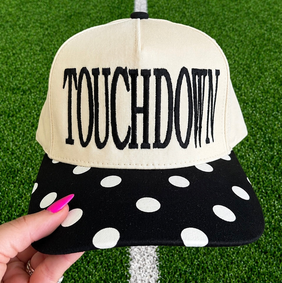 Touchdown Black Polka Dot Hat
