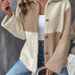 Perfect Color Block Collared Neck Long Sleeve Jacket