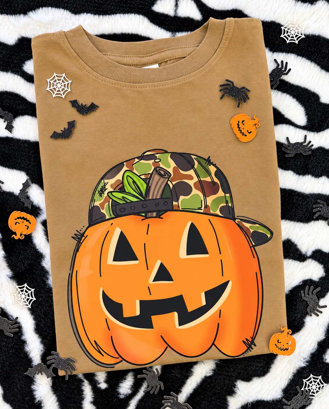 Camo Hat Pumpkin Tee