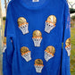 (MULTI COLOR) Sequin Basketball Corded Crews