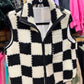 Black & White Sherpa Vest