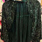 Green Velvet Sequin Top