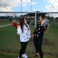 Multicolor Sequin Football Patch Corded Crews