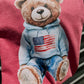 Teddy bear USA flag 2025 4th if july tee or sweatshirt