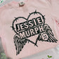 Jessie tattoo heart with wings tee or sweatshirt