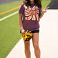 Maroon and Gold Retro Tee