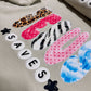 Jesus Saves Graphic Sweatshirt | Christian Crewneck | Leopard Zebra Pink Polka Dot Jesus Sweater