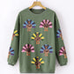 Multicolor Turkey Sequin Corded Crews